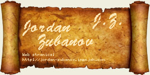 Jordan Zubanov vizit kartica